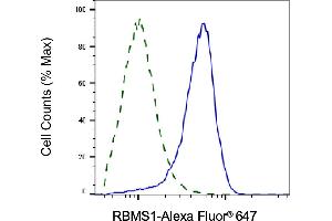 Validation of RBMS1 knockdown using flow cytometry.