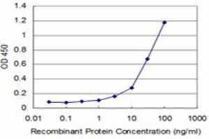 Detection limit for recombinant GST tagged STYK1 is approximately 3ng/ml as a capture antibody. (STYK1 anticorps  (AA 50-159))