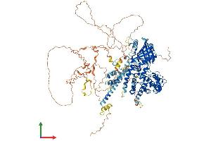 AlphaFold protein structure predicition of Human Recombinant STARD13 Protein, UniprotID Q9Y3M8