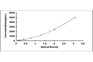 Typical standard curve (IgK Kit ELISA)