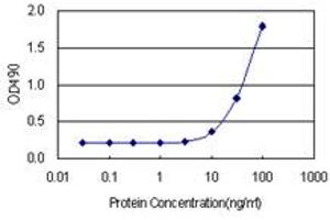 Sandwich ELISA detection sensitivity ranging from 3 ng/mL to 100 ng/mL. (CBR1 (Humain) Matched Antibody Pair)