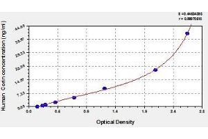 Typical standard curve (Corin Kit ELISA)