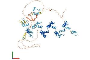 AlphaFold protein structure predicition of Human Recombinant ZNF132 Protein, UniprotID P52740