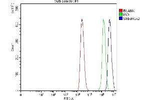 Flow Cytometry analysis of THP-1 cells using anti-SMARCA2/BRM antibody (ABIN7601969).