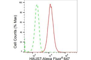 Flow cytometric analysis of HAUS7 expression in HepG2 cells using HAUS7 antibody (ABIN7798838), 1:2,000). (Recombinant HAUS7 anticorps)