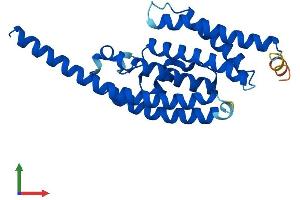 AlphaFold protein structure predicition of Human Recombinant TSN Protein, UniprotID Q15631
