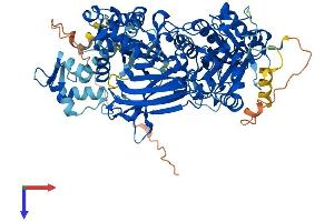 AlphaFold protein structure predicition of Mouse Recombinant Plcd3 Protein, UniprotID Q8K2J0