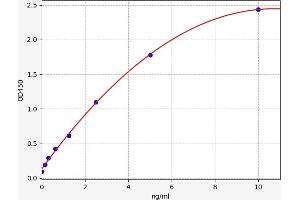 Typical standard curve (TUBB Kit ELISA)