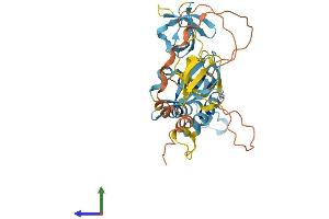 AlphaFold protein structure predicition of Mouse Recombinant Noxo1 Protein, UniprotID Q8VCM2