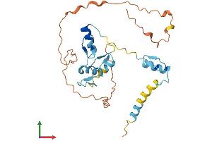AlphaFold protein structure predicition of Mouse Recombinant Ovol1 Protein, UniprotID Q9WTJ2