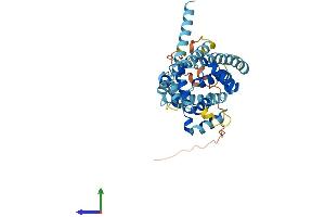 AlphaFold protein structure predicition of Human Recombinant SLC25A28 Protein, UniprotID Q96A46