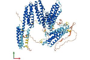 AlphaFold protein structure predicition of Mouse Recombinant Ctnna2 Protein, UniprotID Q61301