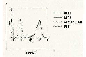 Flow Cytometry (FACS) image for anti-Fc Fragment of IgE Receptor Ia (FCER1A) (AA 85-172) antibody (ABIN2451979) (Fc epsilon RI/FCER1A anticorps  (AA 85-172))