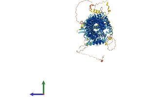 AlphaFold protein structure predicition of Mouse Recombinant Edrf1 Protein, UniprotID Q6GQV7