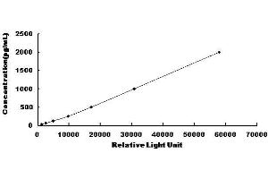 Typical standard curve