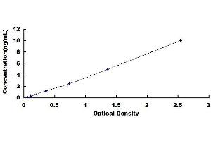 Typical standard curve (GM2A Kit ELISA)