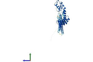 AlphaFold protein structure predicition of Human Recombinant STUB1 Protein, UniprotID Q9UNE7