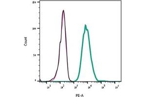 Direct flow cytometry of α-Bungarotoxin in live intact rat  cells. (alpha-Bungarotoxin protein (Atto 550))