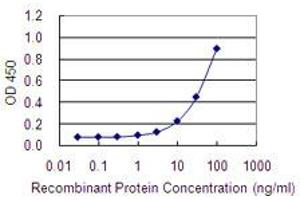 Detection limit for recombinant GST tagged LRRN2 is 1 ng/ml as a capture antibody.