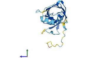 AlphaFold protein structure predicition of Human Recombinant ERVK-9 Protein, UniprotID P63127