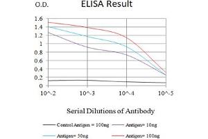 Black line: Control Antigen (100 ng),Purple line: Antigen (10 ng), Blue line: Antigen (50 ng), Red line:Antigen (100 ng)