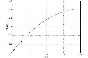 A typical standard curve (PKC zeta Kit ELISA)