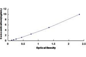 Typical standard curve (IL21 Receptor Kit ELISA)