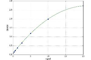 A typical standard curve (P4HB Kit ELISA)