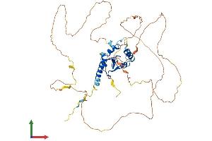 AlphaFold protein structure predicition of Mouse Recombinant Agfg2 Protein, UniprotID Q80WC7