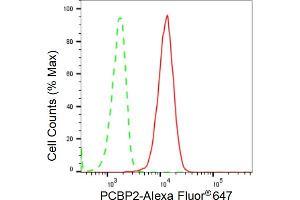 Flow cytometric analysis of PCBP2 expression in C2C12 cells using PCBP2 antibody (ABIN7799871), 1:2,000).