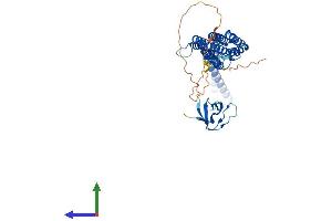 AlphaFold protein structure predicition of Human Recombinant PACSIN3 Protein, UniprotID Q9UKS6