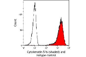 Flow Cytometry (FACS) image for anti-Keratin 5/6 (KRT5/6) (C-Term) antibody (ABIN7795769) (Recombinant Keratin 5/6 anticorps  (C-Term))