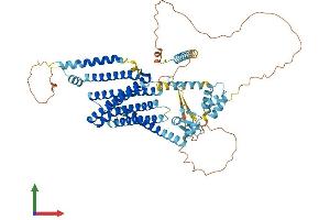 AlphaFold protein structure predicition of Mouse Recombinant Amfr Protein, UniprotID Q9R049