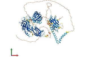 AlphaFold protein structure predicition of Human Recombinant ESYT2 Protein, UniprotID A0FGR8
