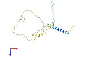 AlphaFold protein structure predicition of Mouse Recombinant Gapt Protein, UniprotID Q8CB93