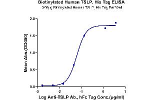 Immobilized Biotinylated Human TSLP, His Tag at 0.