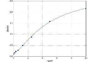 A typical standard curve (ELANE Kit ELISA)