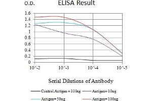 Black line: Control Antigen (100 ng),Purple line: Antigen (10 ng), Blue line: Antigen (50 ng), Red line:Antigen (100 ng)