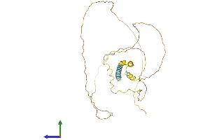 AlphaFold protein structure predicition of Human Recombinant PRRT2 Protein, UniprotID Q7Z6L0