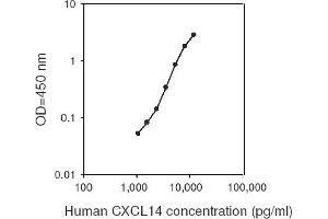 ELISA image for Chemokine (C-X-C Motif) Ligand 14 (CXCL14) ELISA Kit (ABIN1979502) (CXCL14 Kit ELISA)