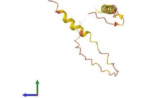AlphaFold protein structure predicition of Human Recombinant BLID Protein, UniprotID Q8IZY5
