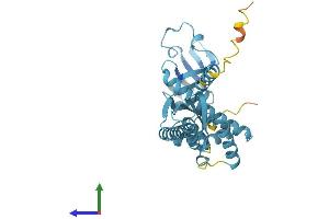 AlphaFold protein structure predicition of Mouse Recombinant Eif2s1 Protein, UniprotID Q6ZWX6