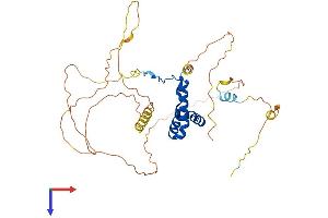 AlphaFold protein structure predicition of Mouse Recombinant Sox1 Protein, UniprotID P53783