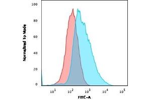 Flow Cytometric Analysis of PFA-fixed MCF cells. (JUP anticorps)