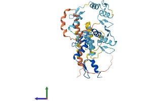 AlphaFold protein structure predicition of Human Recombinant ZNF684 Protein, UniprotID Q5T5D7