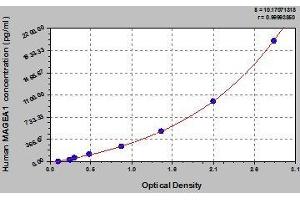 Typical standard curve (MAGEA1 Kit ELISA)