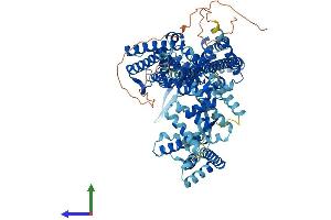 AlphaFold protein structure predicition of Human Recombinant TPCN1 Protein, UniprotID Q9ULQ1