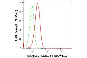 Flow cytometric analysis of Syntaxin 3 expression in HepG2 cells using Syntaxin 3 antibody (ABIN7800495), 1:2,000). (Recombinant STX3 anticorps)