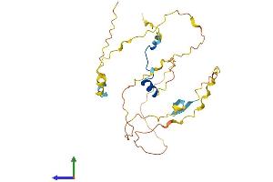 AlphaFold protein structure predicition of Human Recombinant POU2AF1 Protein, UniprotID Q16633