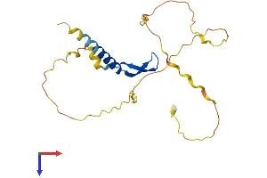 AlphaFold protein structure predicition of Mouse Recombinant Bcl7c Protein, UniprotID O08664